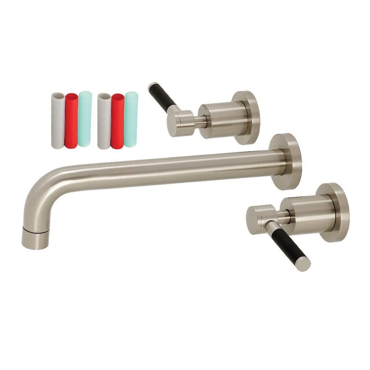 Brushed Brass 2-Handle Wall Mount Roman Tub Faucet I26501