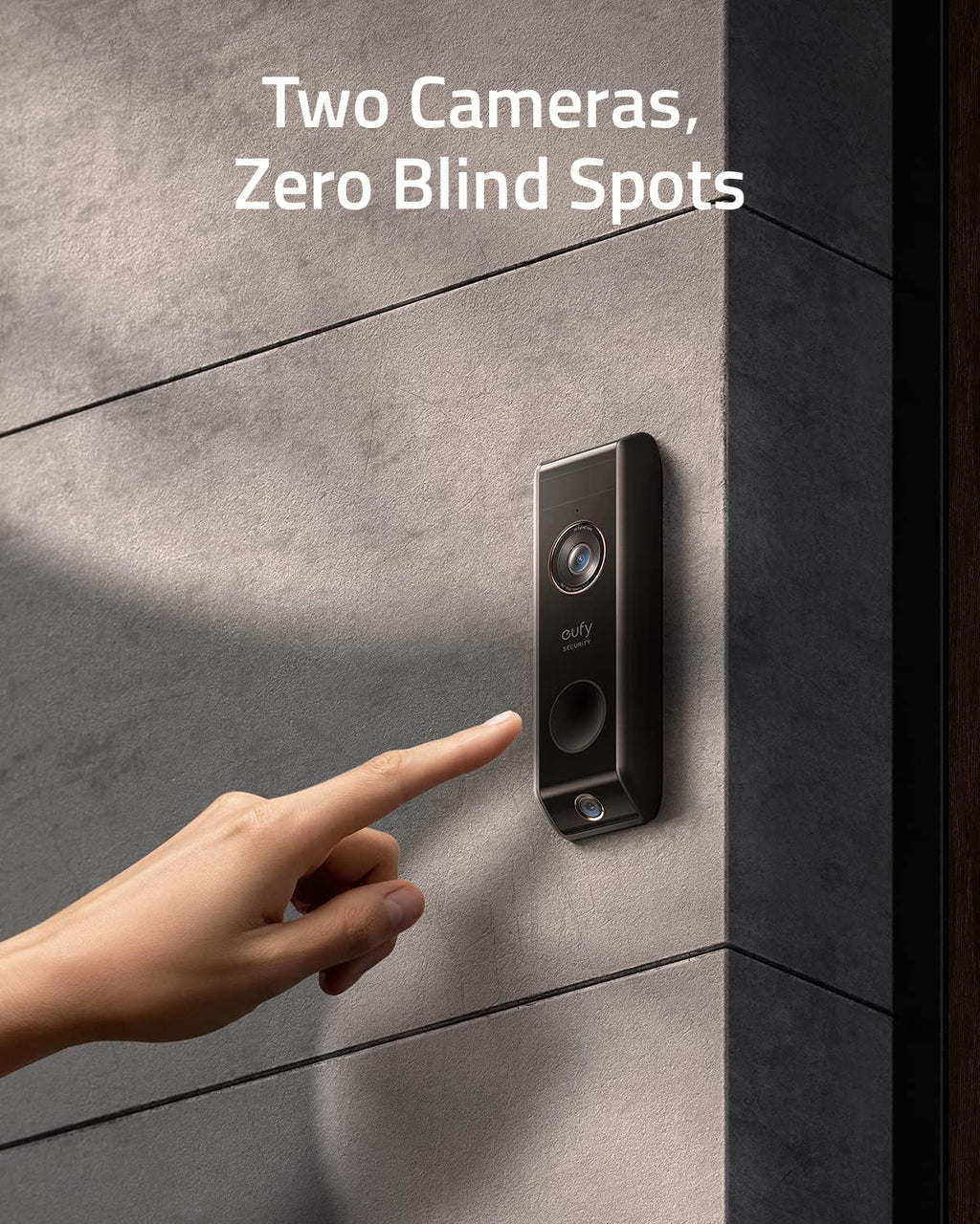 Video Doorbell Add-on with Dual Camera, 2K HD, Battery-Powered H436