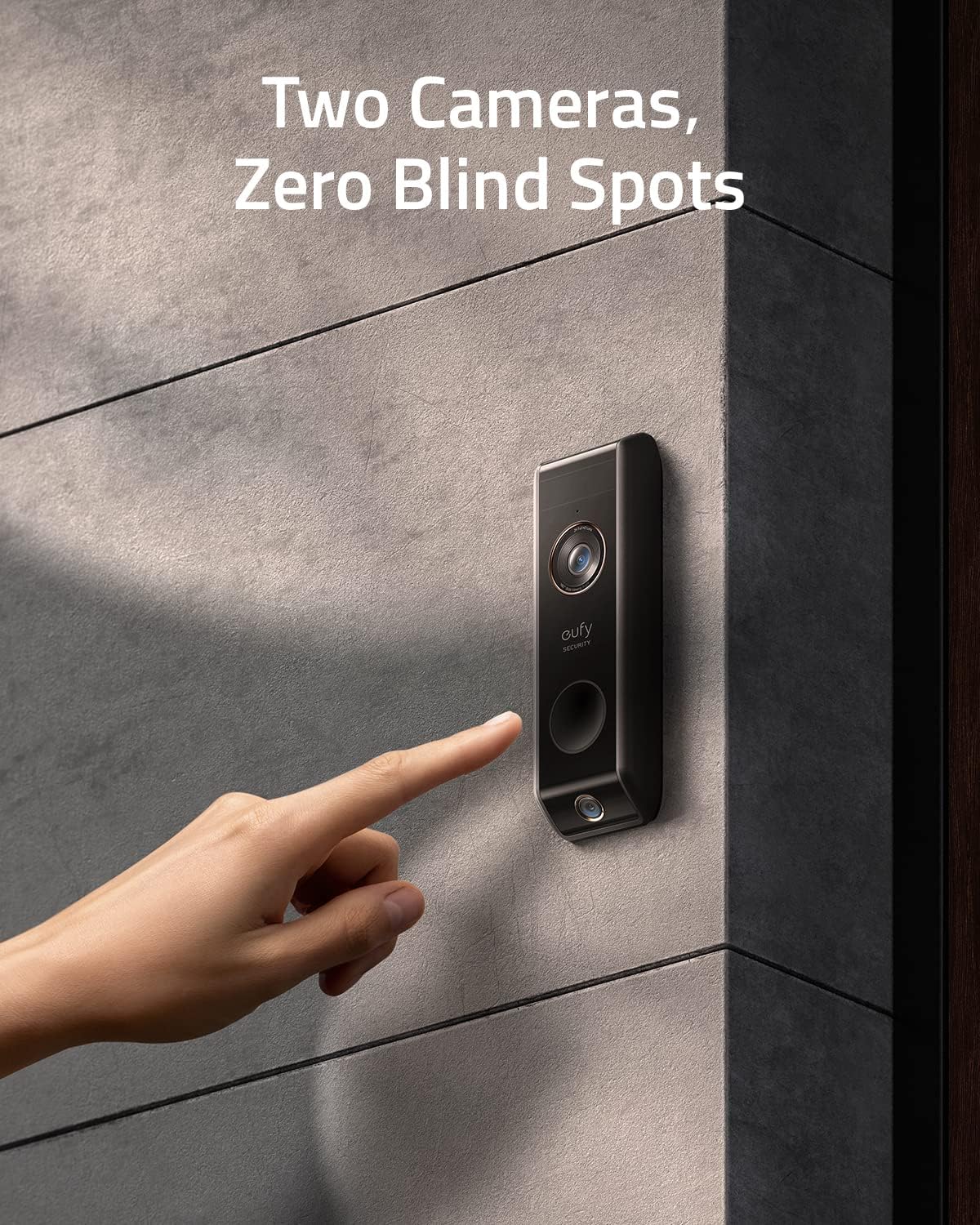 Video Doorbell Add-on with Dual Camera, 2K HD, Battery-Powered H436