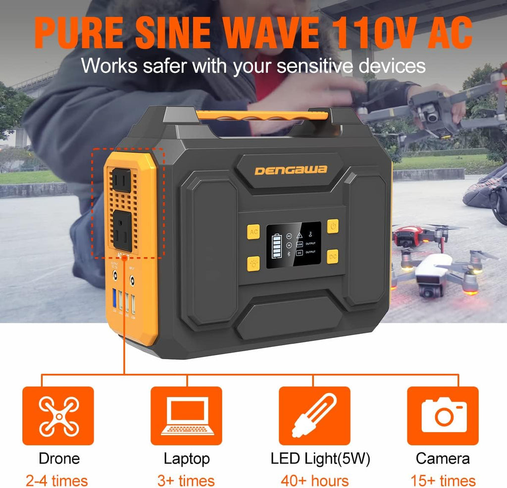 Portable Power Station 250Wh with 110V/250W Pure Sine Wave AC Output D830