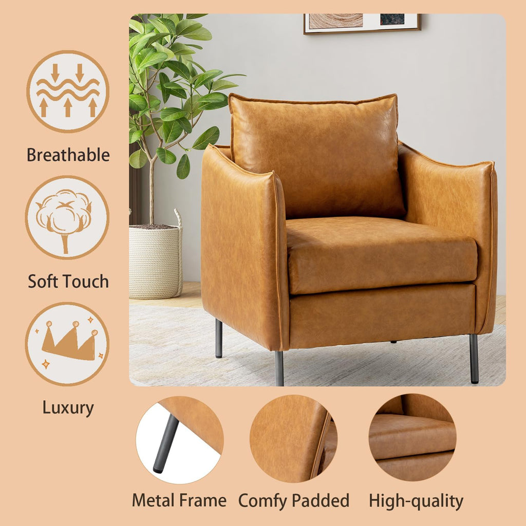 Camel Vintage Armchair Set Of 2 R358272