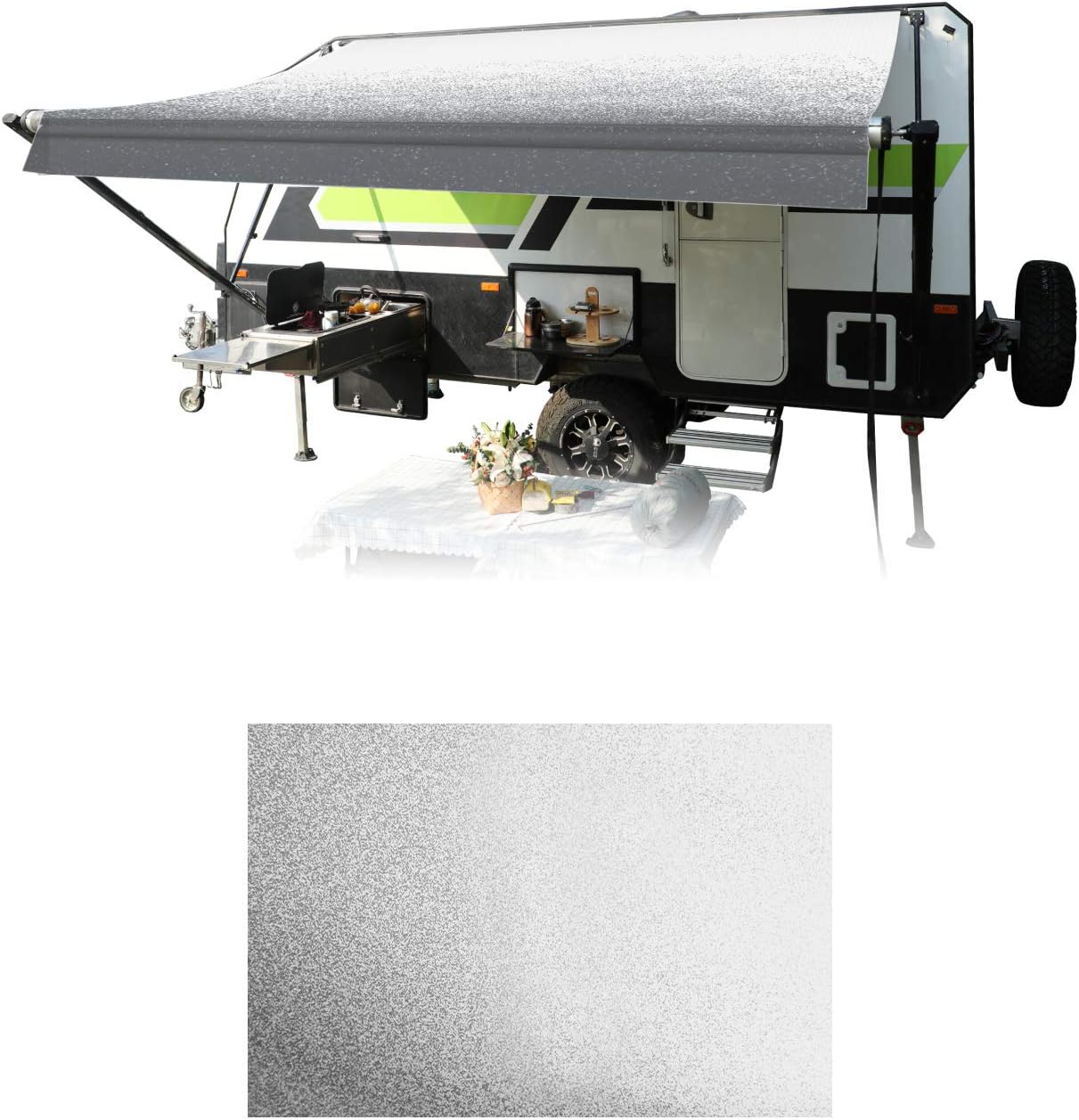 Blue Fade RV Awning Fabric Replacement D255