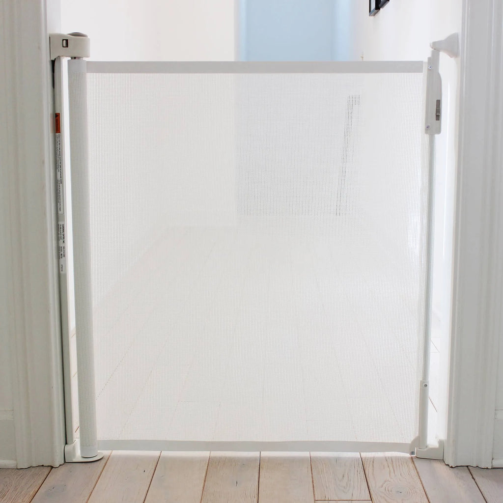 White Retractable Safety Gate, 26.5 inch-55 inch V907
