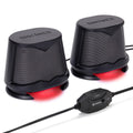 High Excursion Speakers with Red LED Lights, 10W Peak, 3.5mm Wired M758