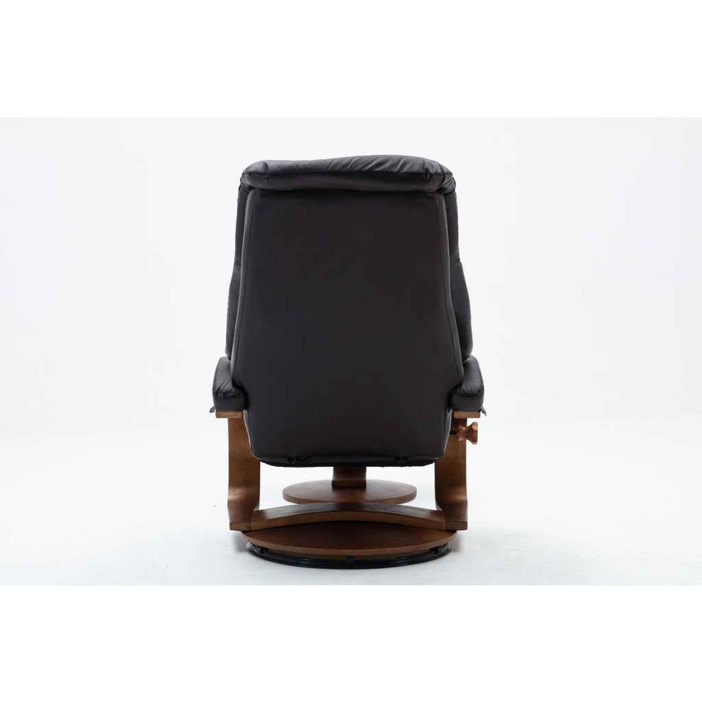 Top Grain Leather Recliner and Ottoman Y155167