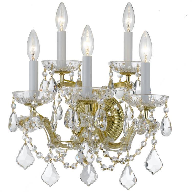 Gold Crystal Sconce L141