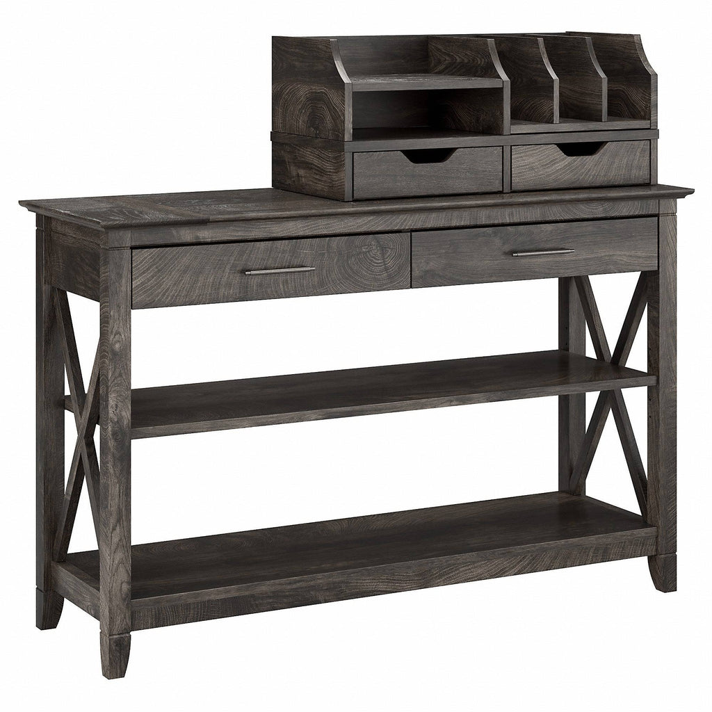 Bing Cherry Console Table with Storage and Desktop Organizers W48509