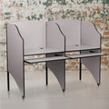 Nebula Grey Study Carrel O82012