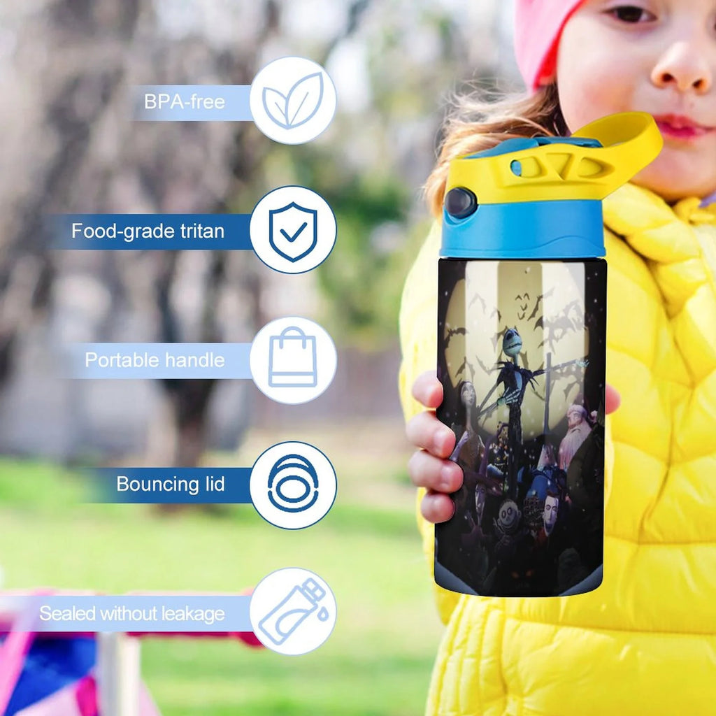Insulated Stainless Steel Water Bottle with Straw Q996