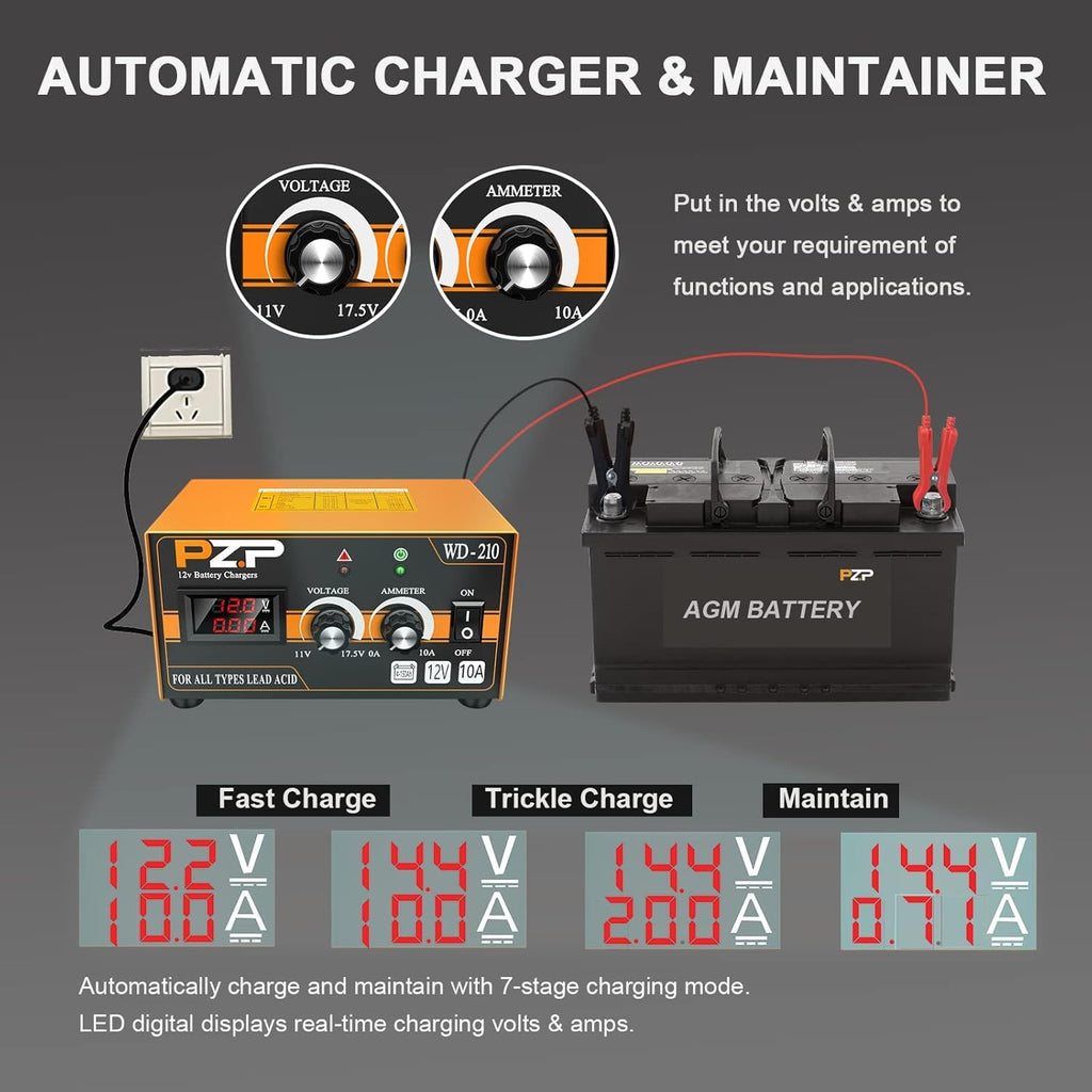 12v Automatic Battery Charger and Maintainer E835