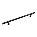 Satin Black Aluminum Handrail Section with Mounts I633