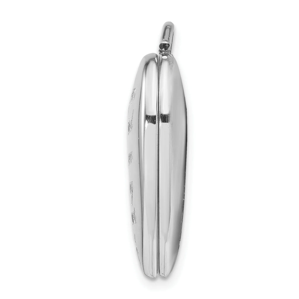 Rhodium-plated Sterling Silver Locket Z5740