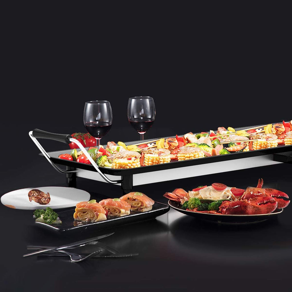 35 Electric Teppanyaki Table Top Grill Griddle, Nonstick Extra Large Griddle G429