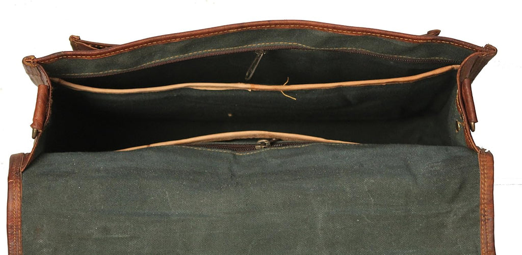 Leather Messenger Bag Laptop Computer Satchel Distressed (12 X 16) B37646