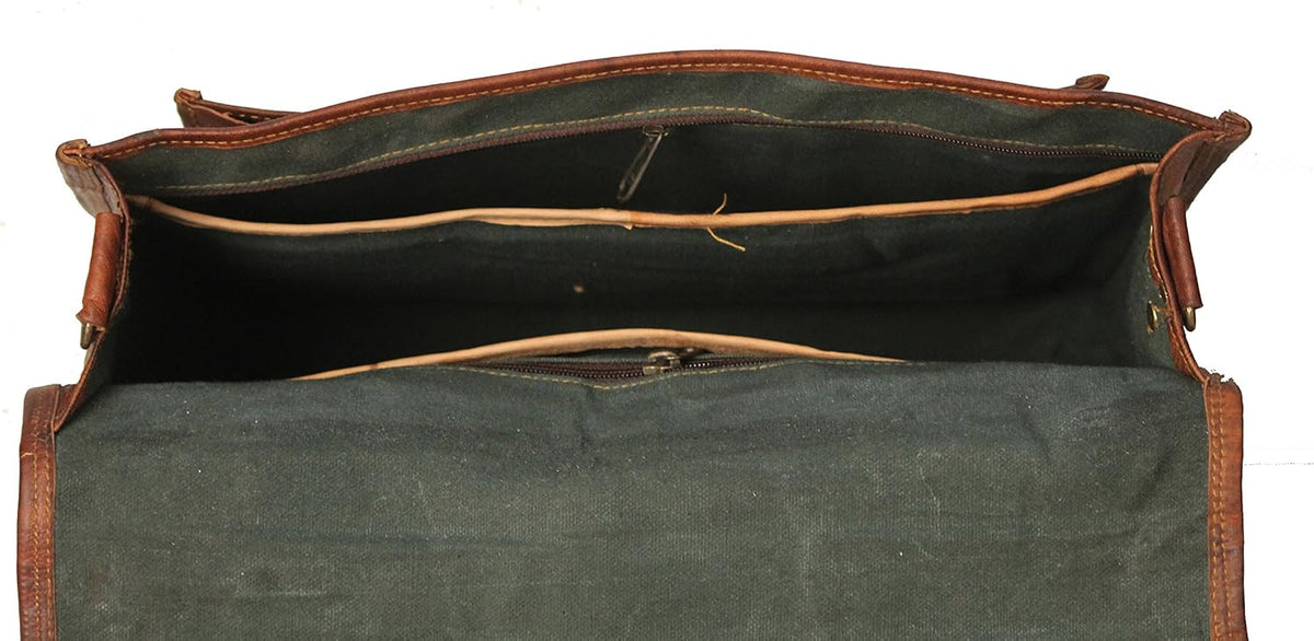 Leather Messenger Bag Laptop Computer Satchel Distressed (12 X 16) B37646