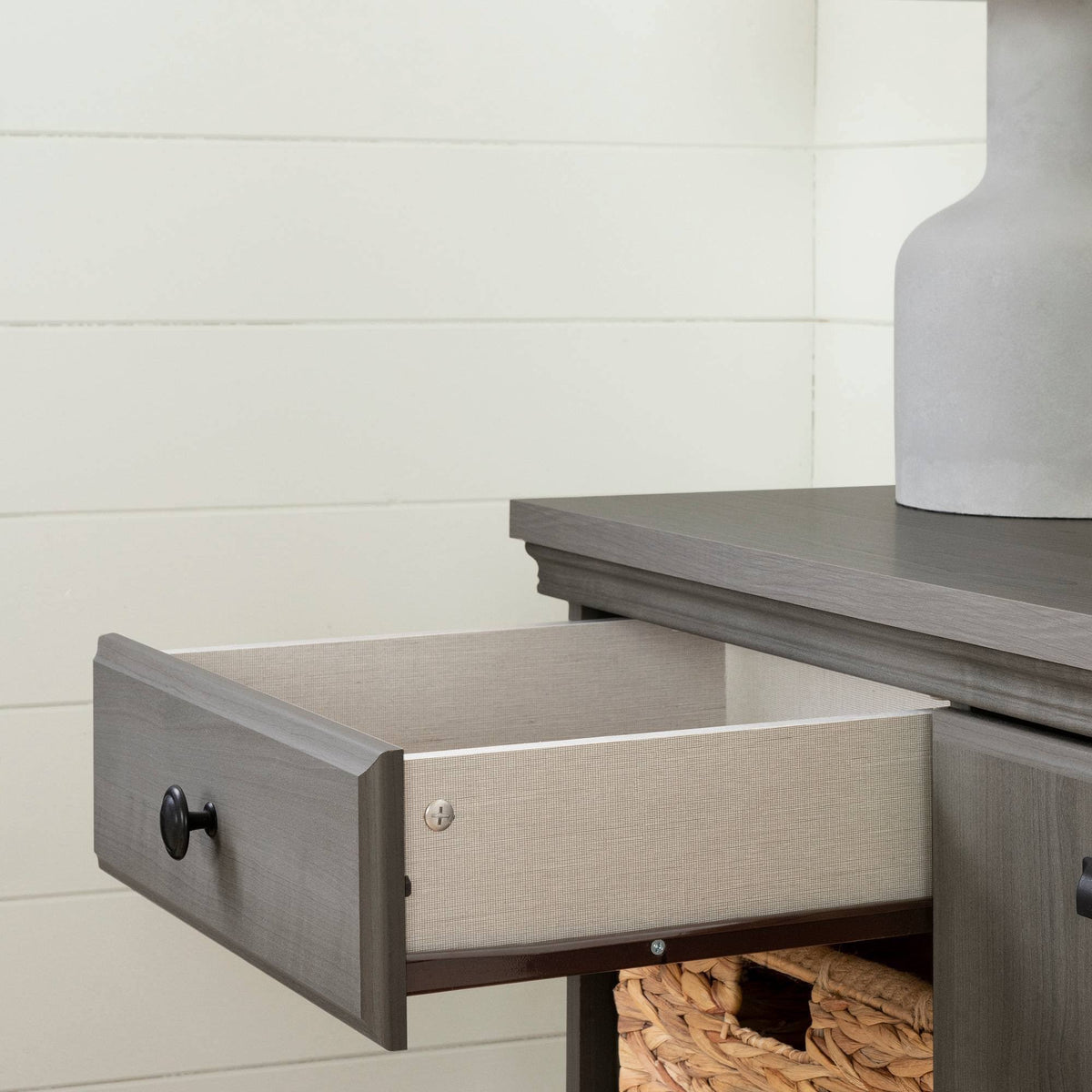 1 Door Storage Cabinet Gray Maple Q976