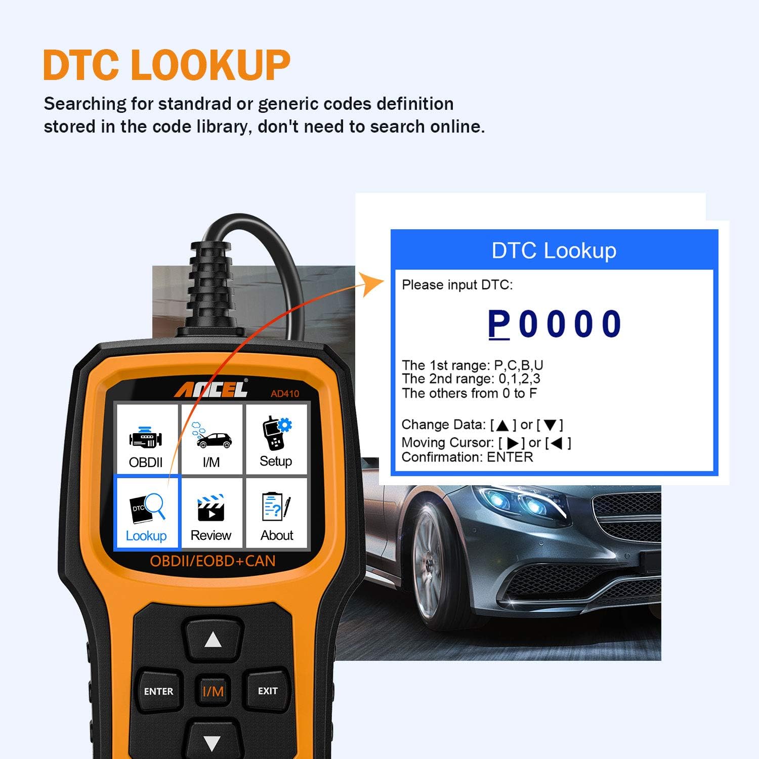 OBD2 Scanner Code Reader with O2 Sensors Pack of 2 B511672