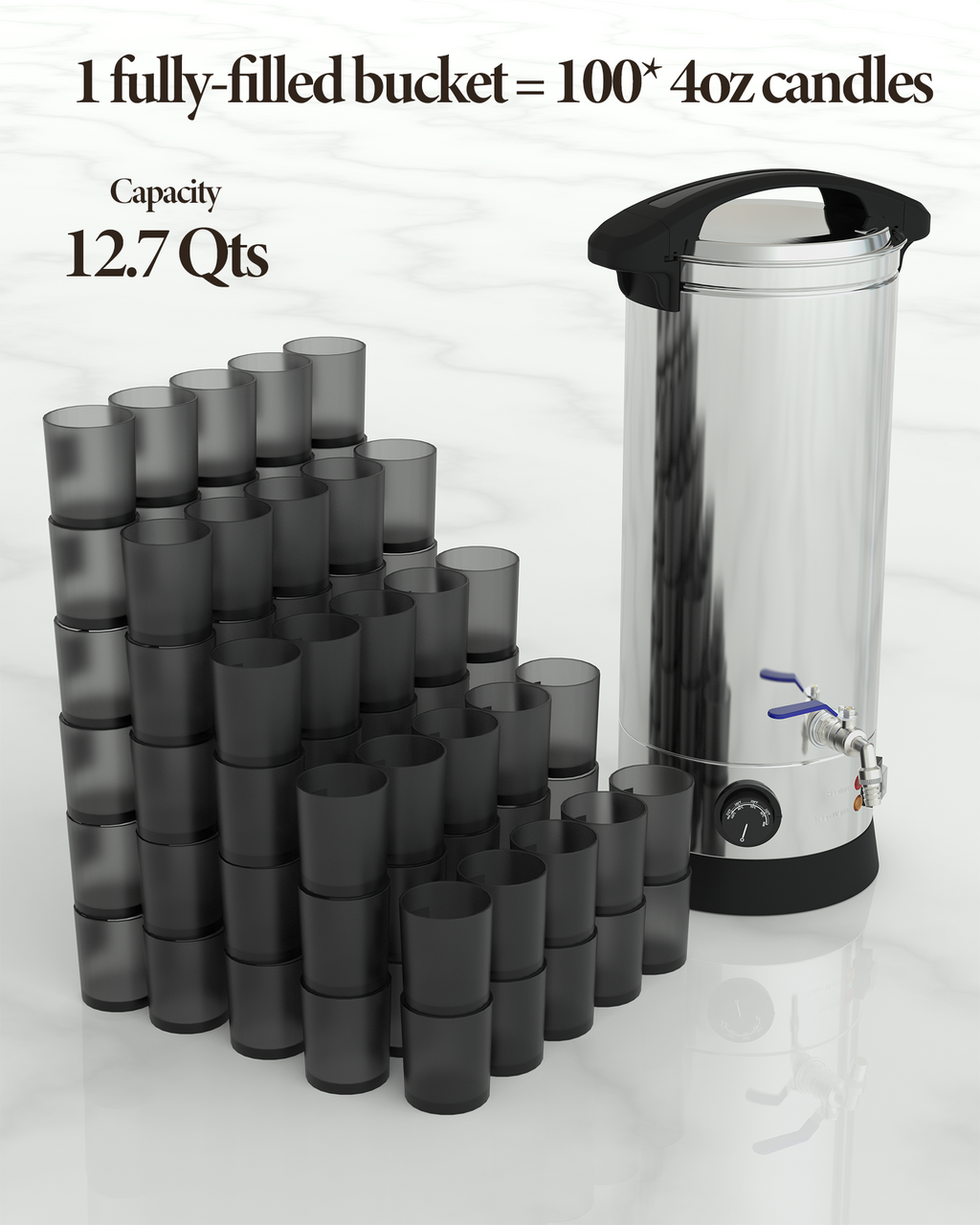 13 Qts Electric Wax Melter with Temp Control and Pour Spout T65637