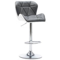 Gray Faux Leather Bar Stool B265