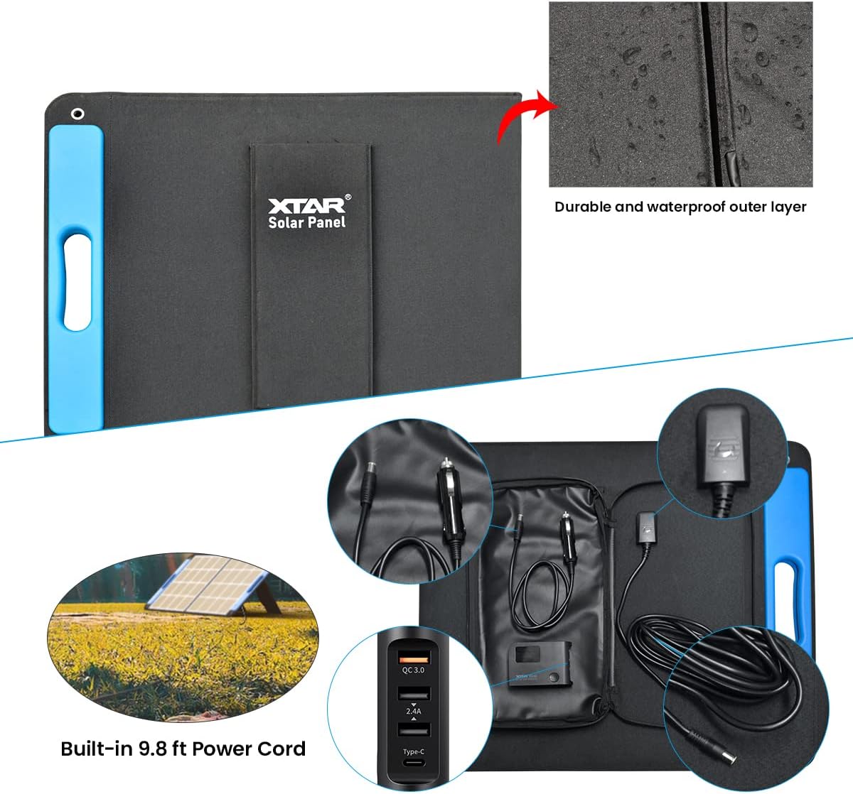 100W Foldable Solar Panel with Independent Charger E177