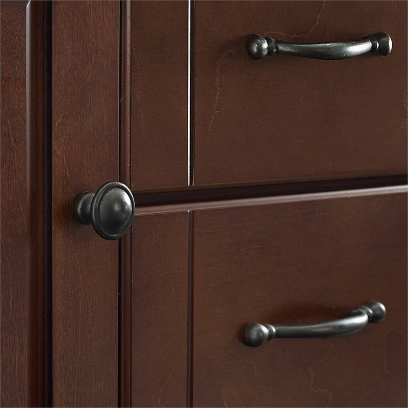 Mahogany Stainless Steel Top Kitchen Cart Y4668