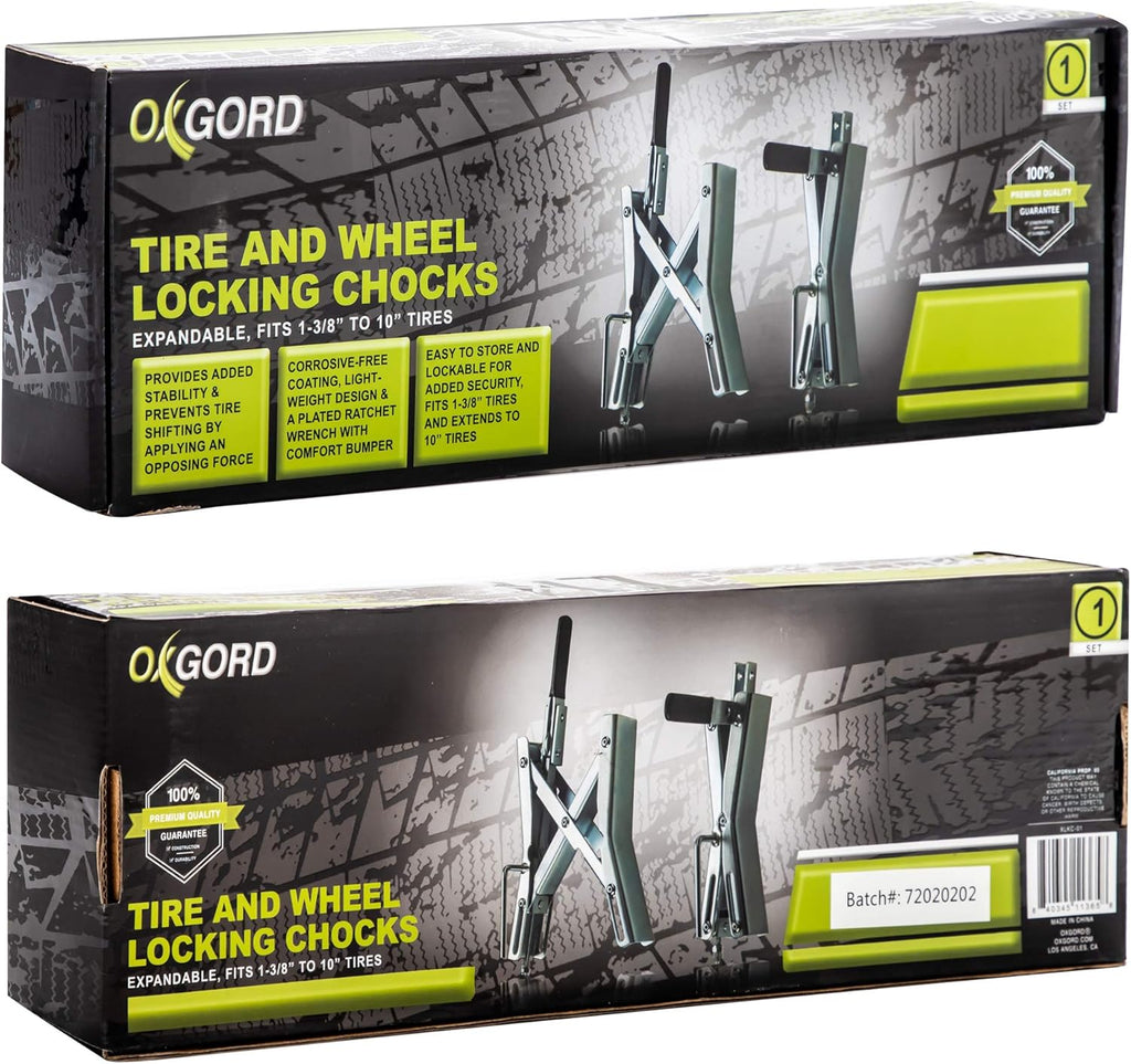 Wheel Stabilizer Tire-Stop for Dual Axle Vehicles, Set of 2 L7767