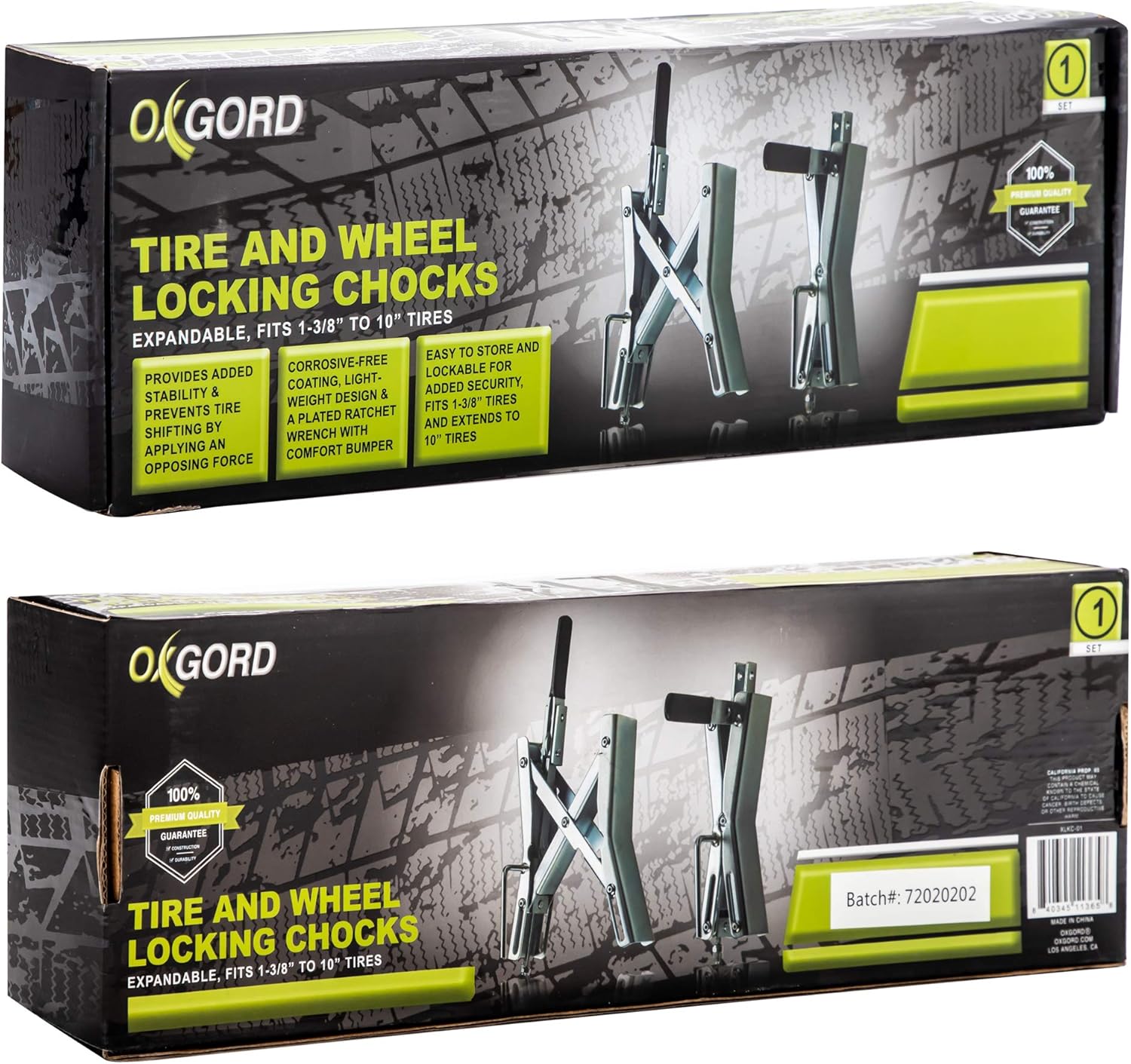 Wheel Stabilizer Tire-Stop for Dual Axle Vehicles, Set of 2 L7767