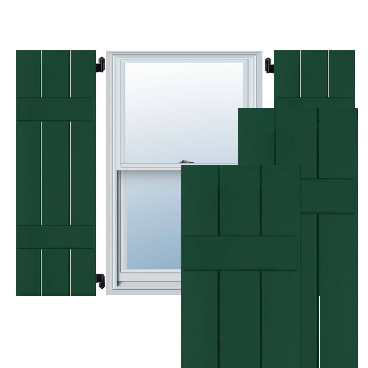 12x22W x 77x22H Exterior Real Wood Pine Board-n-Batten Shutters A98726