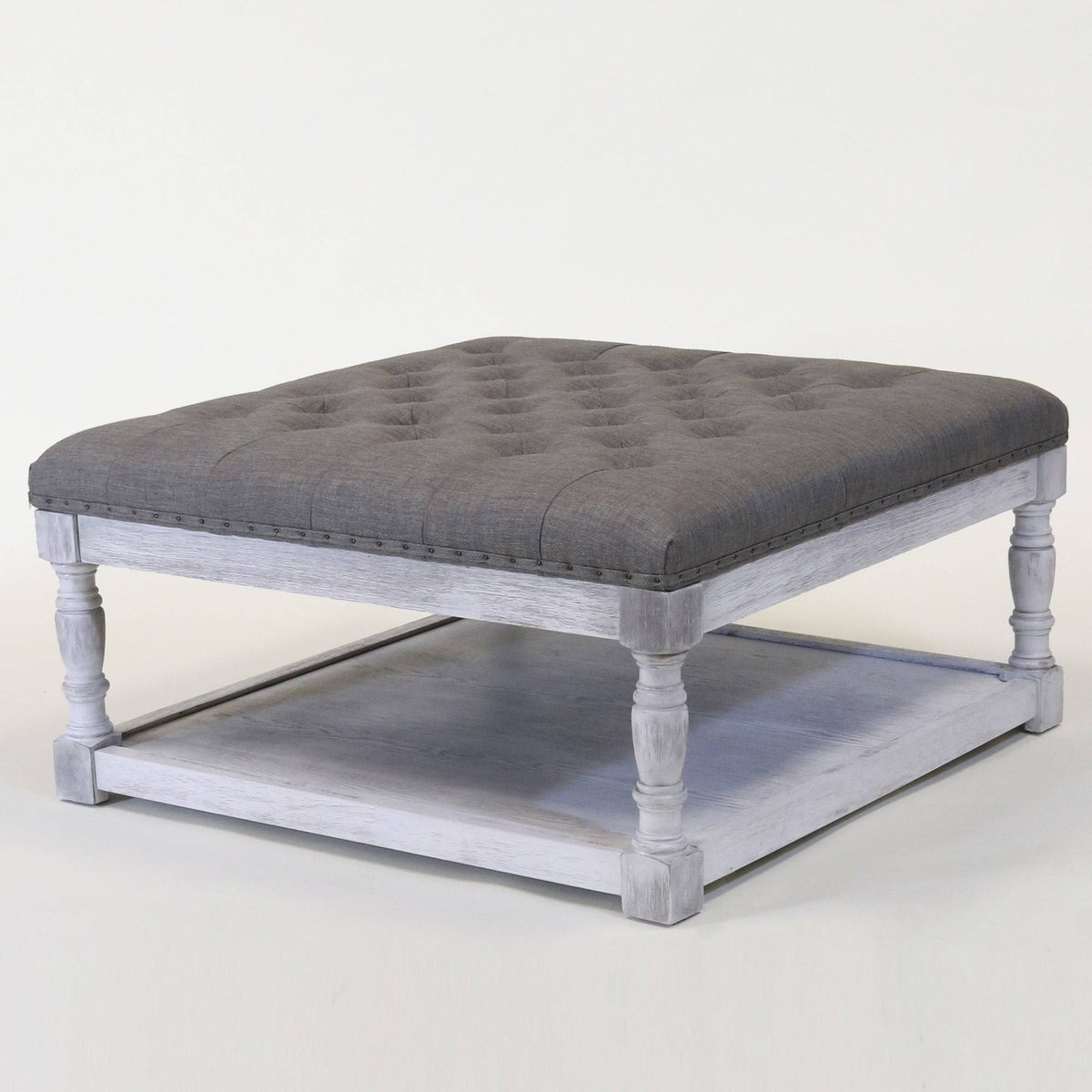 Tufted Textile Shelved Ottoman E82308