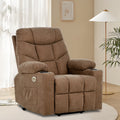 Brown Fabric Power Lift Recliner Chair with Massage and Heat G93205