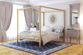 King Size Gray Canopy Bed S194754