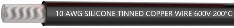 10 AWG Silicone Wire 90 Feet Black Stranded Tinned Copper Wire Pack of 2 O115521