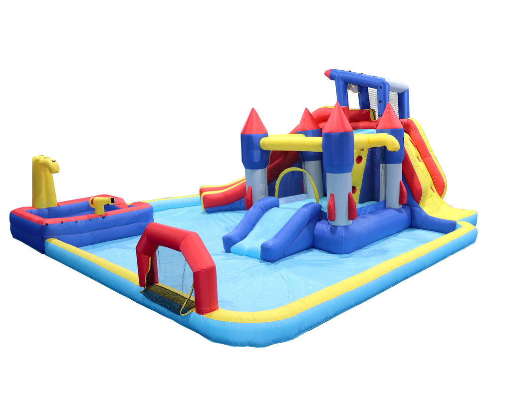 7-in-1 Inflatable Water Park with Splash Pool Z1609