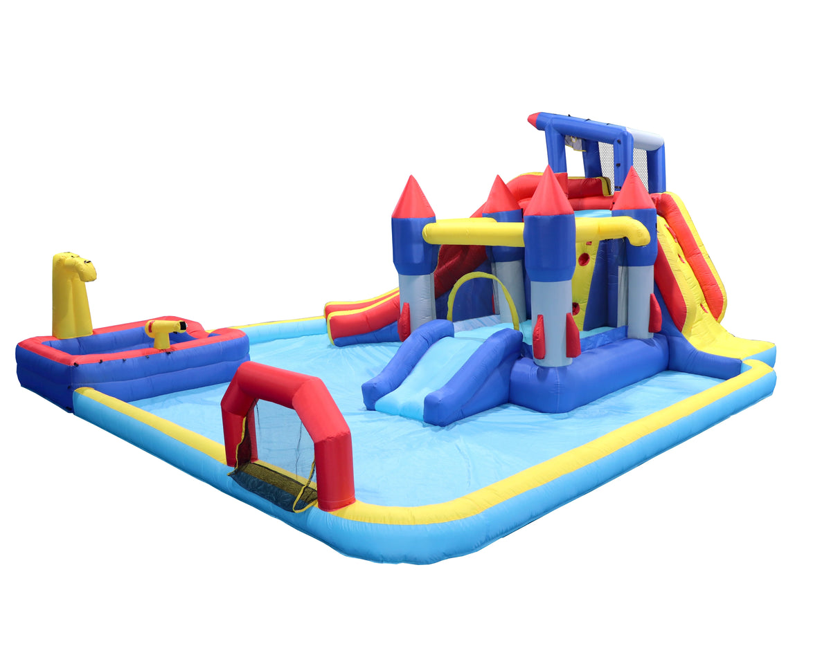 7-in-1 Inflatable Water Park with Splash Pool Z1609