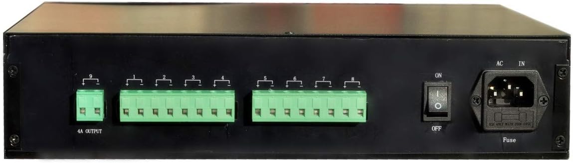 9 Channel DC12V 10 Amp CCTV Power Supply with Metal Box, Pack of 2 F174