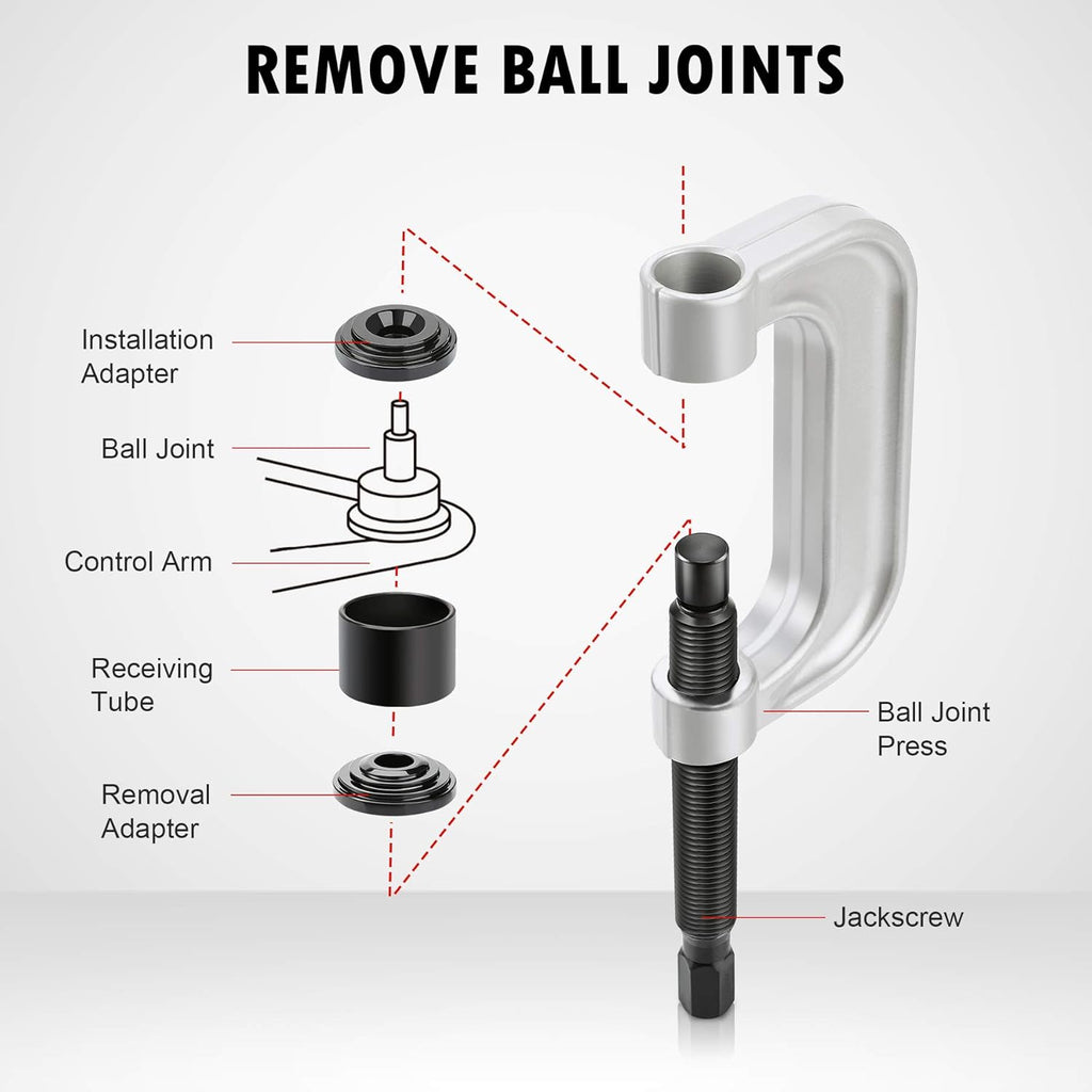 Ball Joint Press & U Joint Removal Tool Kit with 4wd Adapters, Pack of 2 L5771