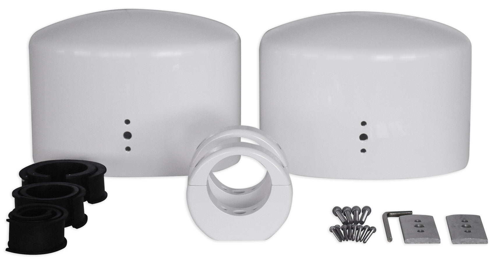 6x9 White Aluminum Wakeboard Tower Speaker Pod Enclosures Y2542