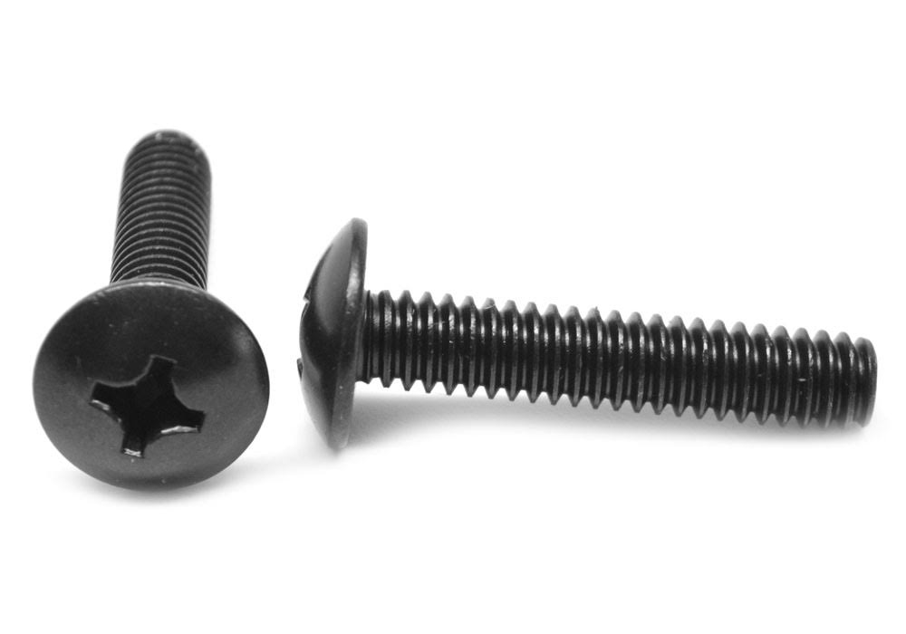 1/4-20 x 5/8 Coarse Thread Machine Screw Phillips Truss Head Low Carbon Steel Black Oxide E899926