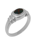 18k White Gold Natural Bloodstone Engagement Ring C426