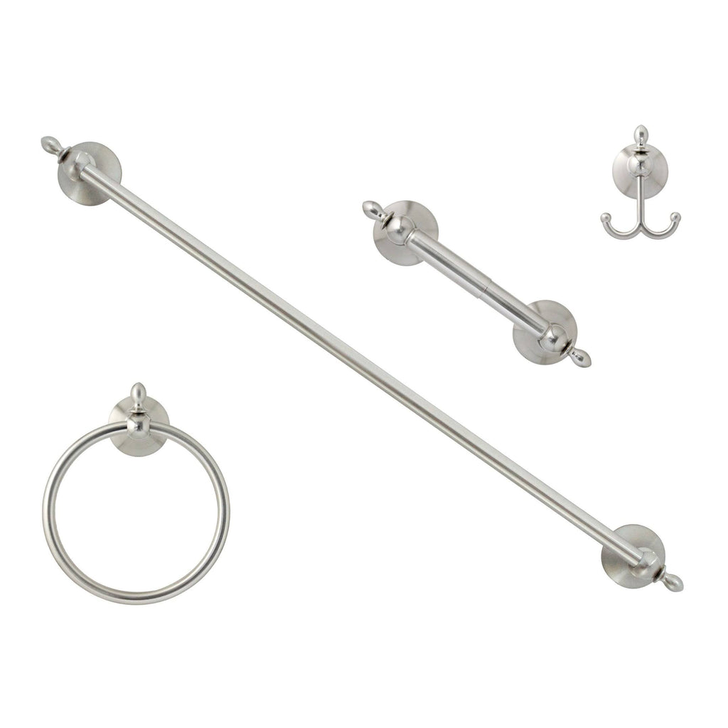 4-Piece Bathroom Accessories Set in Satin Nickel S934001