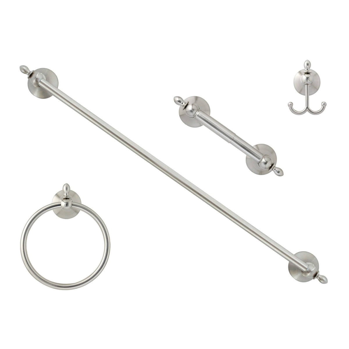 4-Piece Bathroom Accessories Set in Satin Nickel S934001