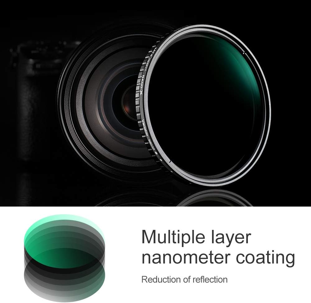 77mm Variable ND Filter ND2-ND32 Camera Lens Filter with Multi-Layer Coatings Pack of 2 Z735794