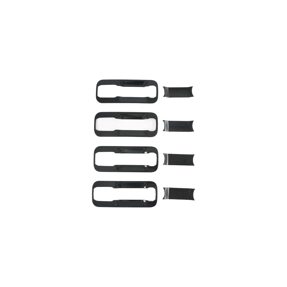 8 Pcs/Set ABS Imitate Carbon Fiber Handle Bowl Cover Door Lock Panel Frame For Ford F-150 Raptor 2015-2020 Car Exterior Decorative Sticker P37800