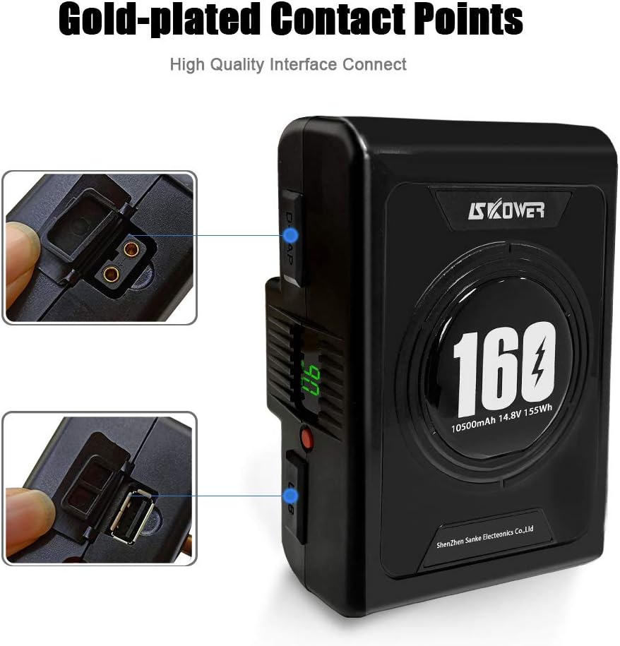 Gold Mount Battery with D-Tap and USB Output Port E488