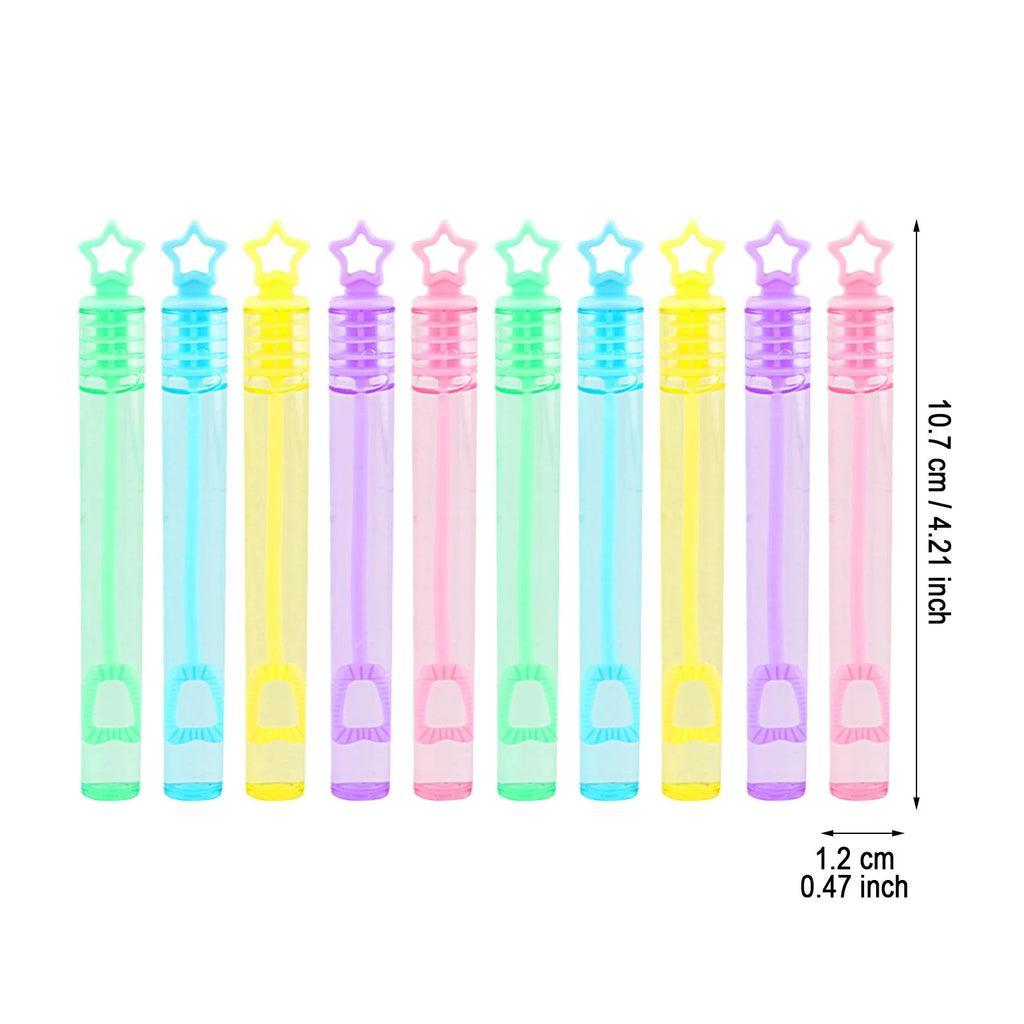 Heart & Star Shaped Tube Soap Mini Bubble Wand Stick Toy H910755