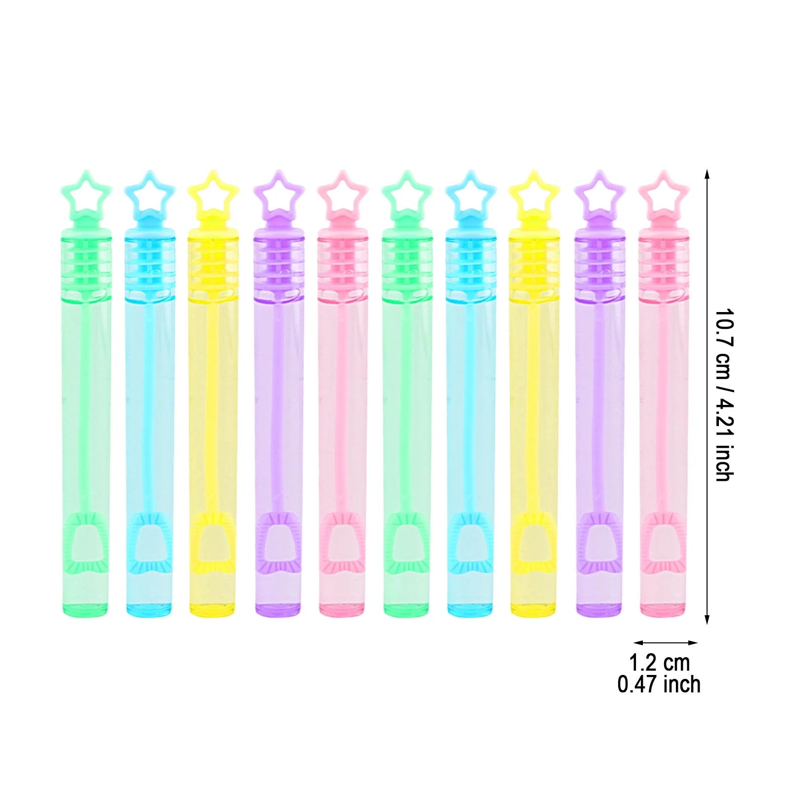 Heart & Star Shaped Tube Soap Mini Bubble Wand Stick Toy H910755