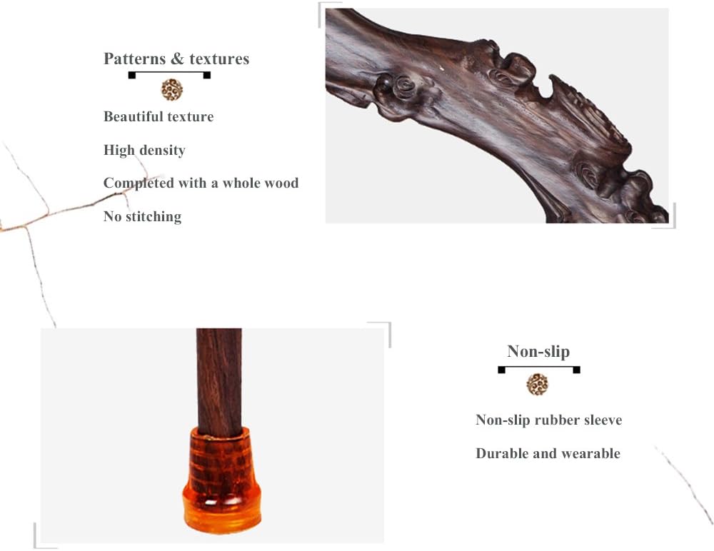 Wood Cane with Curved Handle E381
