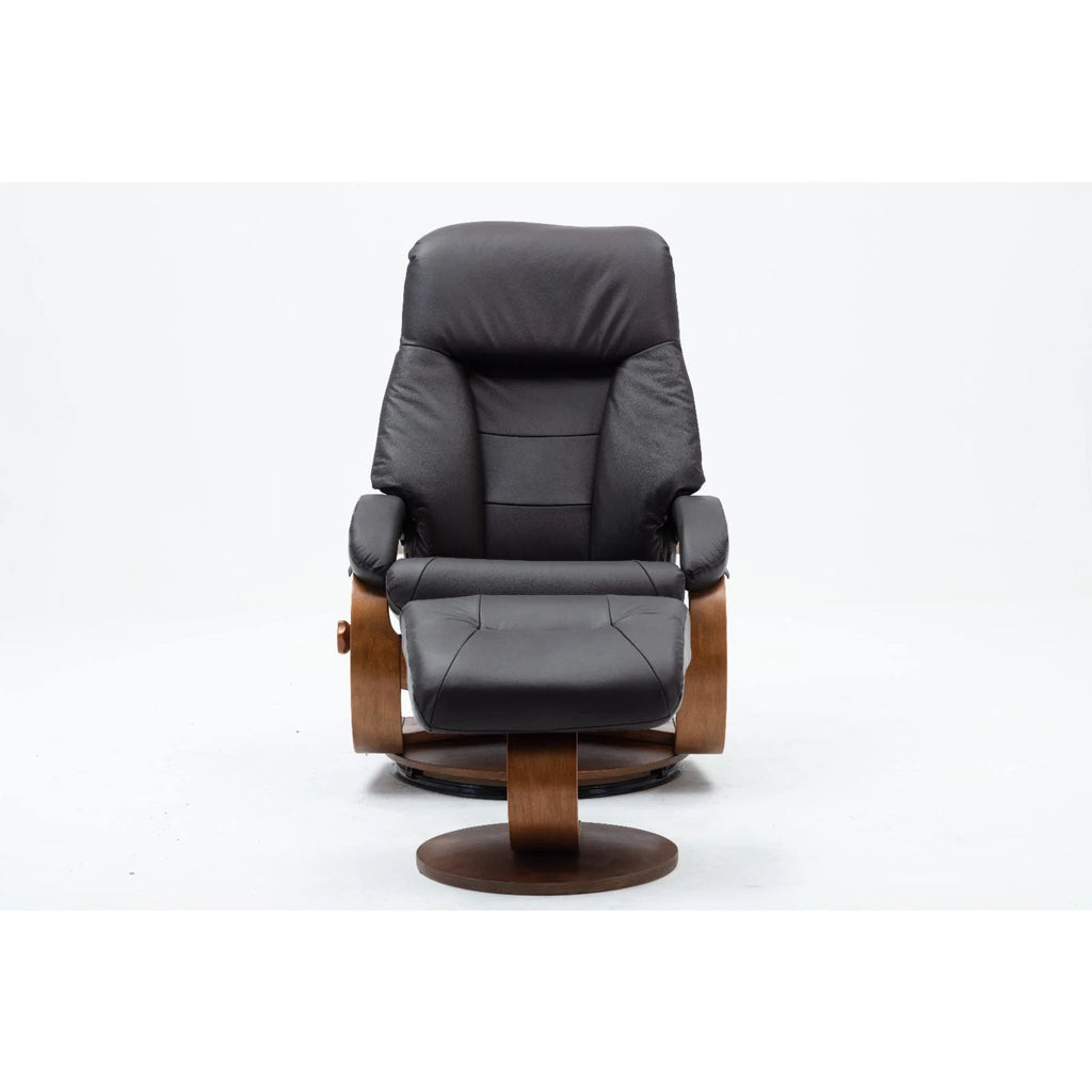 Top Grain Leather Recliner and Ottoman Y155167