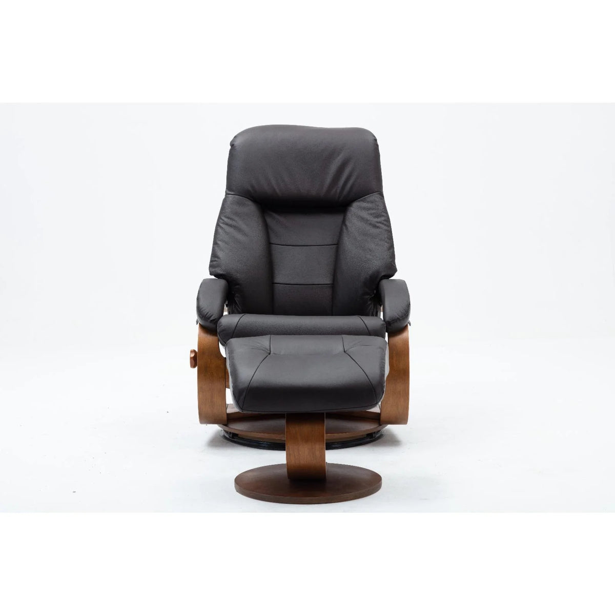 Top Grain Leather Recliner and Ottoman Y155167