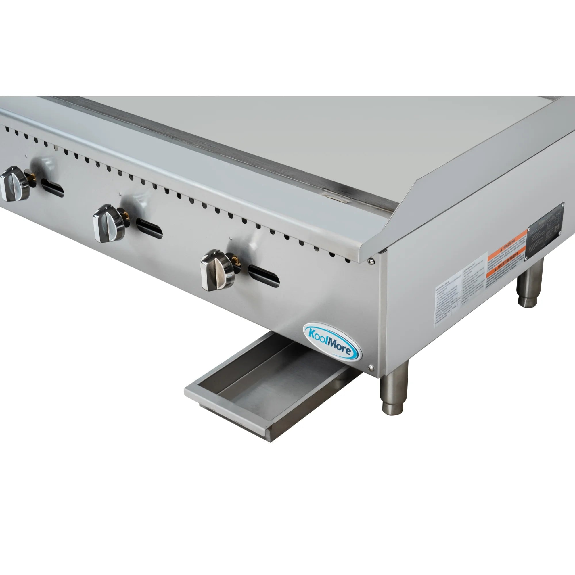 48 in. Natural Gas 4-Burner Griddle with 120,000 BTUs in Stainless-Steel S227